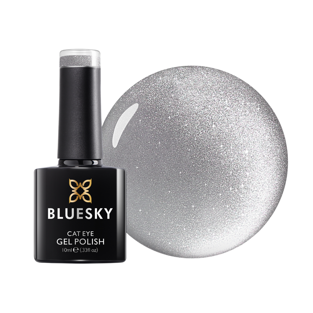 Bluesky Satin Cat Eye Gel Polish – Silver Moonstone (SJC02) | 10ml