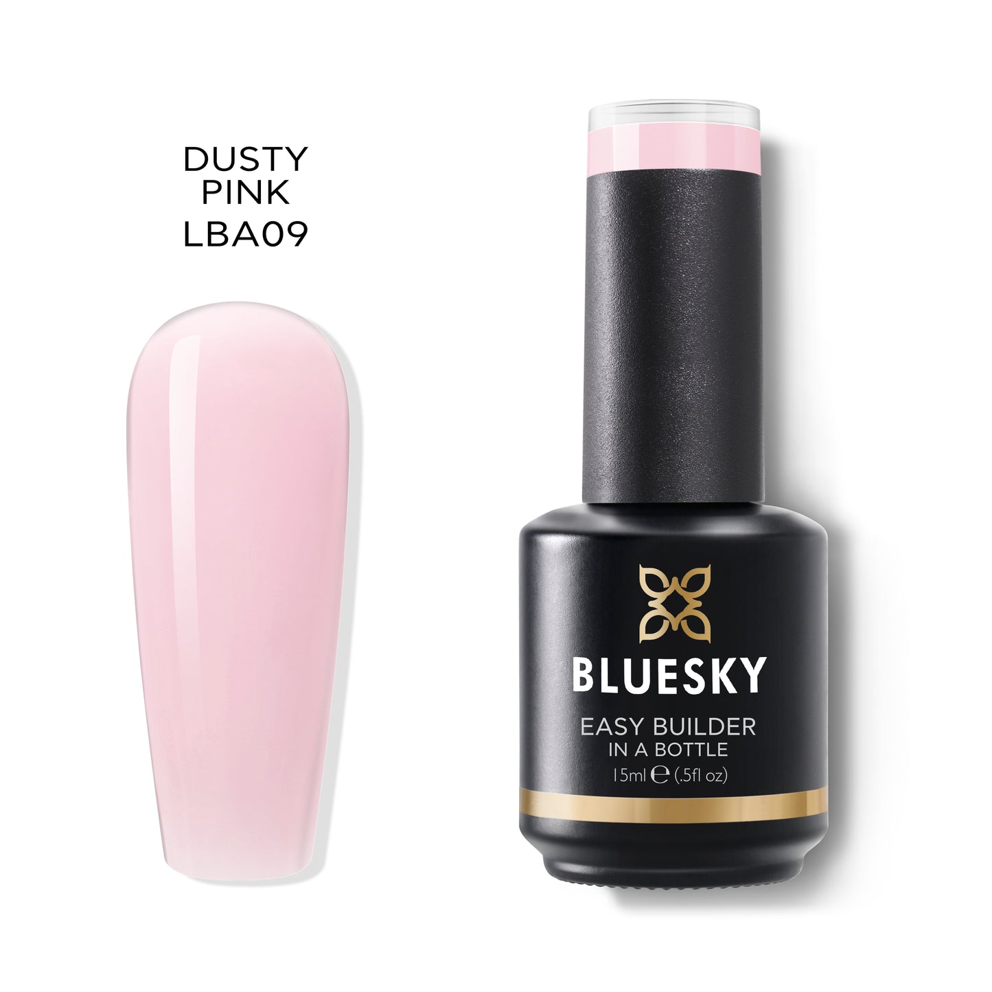 Bluesky Fast & Easy Builder Gel in a Bottle – Dusty Pink (BIAB) | 15ml | Requires Lamp to Cure