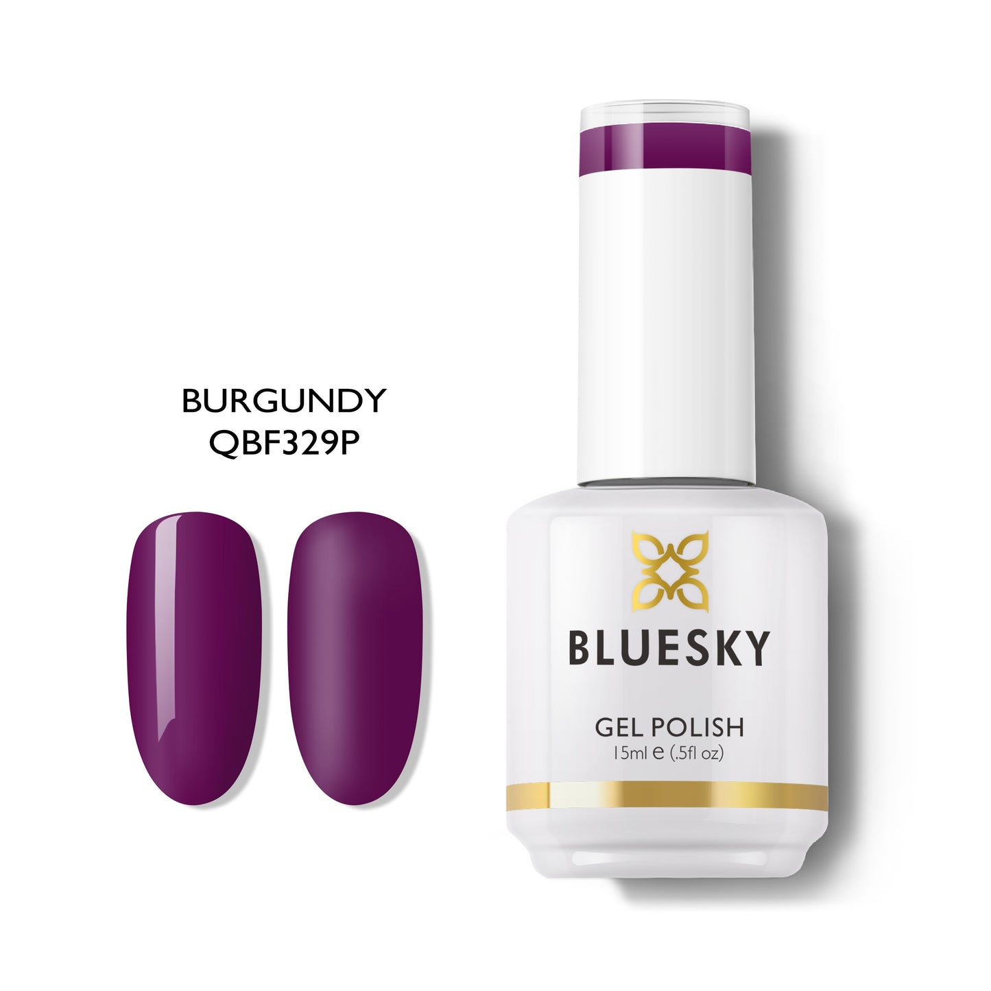 Bluesky Gel Polish Red Series QBF329P | Burgundy | 15 ml.
