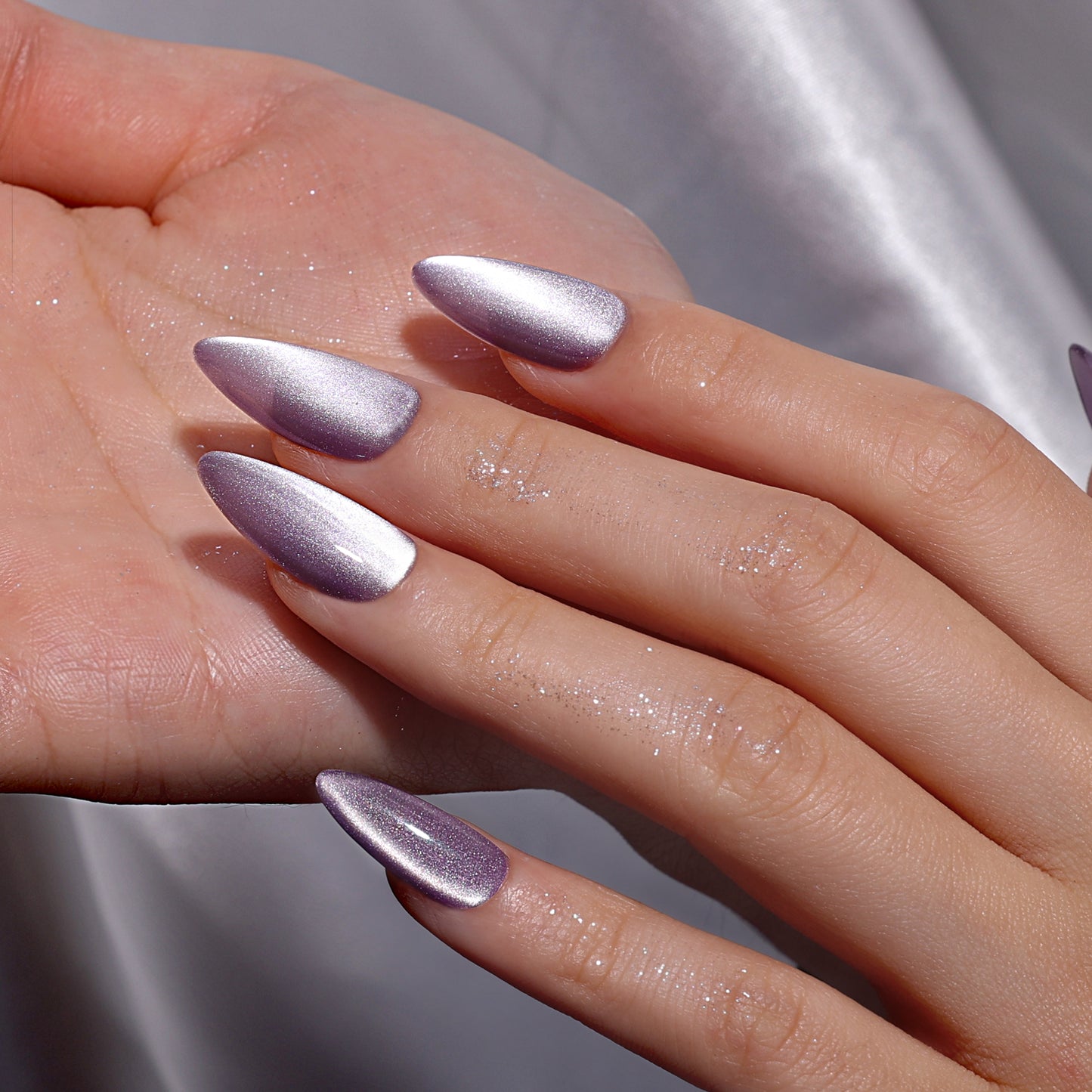 Bluesky Satin Cat Eye Gel Polish – Violet Veil (SJC06) | 10ml