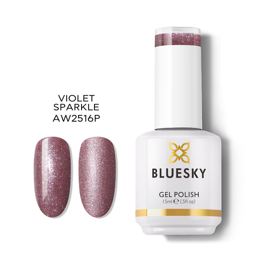 Bluesky Gel Polish Autumn Winter – Violet Sparkle (AW2516P) | 15ml | Australia Stock