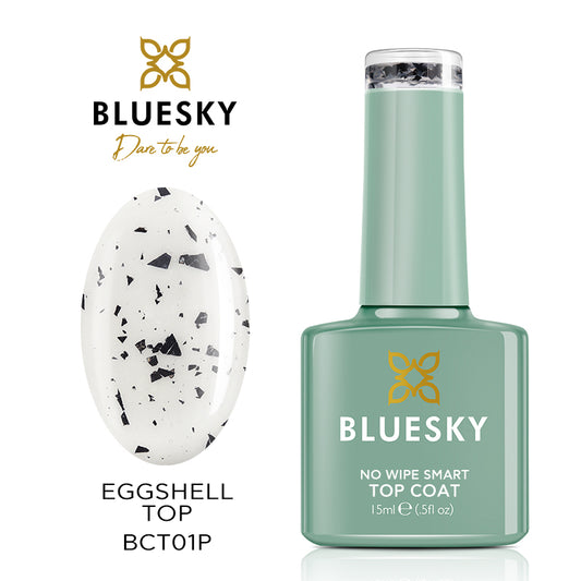 Bluesky Gel Polish | No Wipe Matte Topcoat | Egg Shell (BCT01P) | 15ml | Australia Stock
