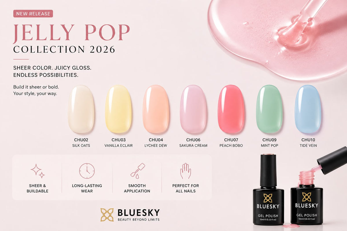 Bluesky Gel Polish 2026 Jelly Pop Collection –  7 Bottles Collection 10ml | Australia Stock