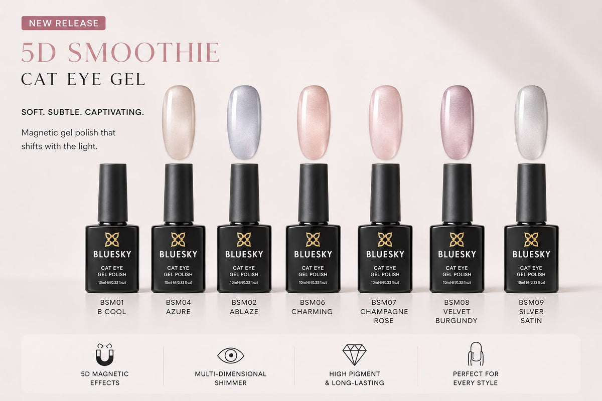 Bluesky Gel Polish 5D Smoothie Cat Eye Gel Collection –  6 Bottles Collection 10ml | Australia Stock