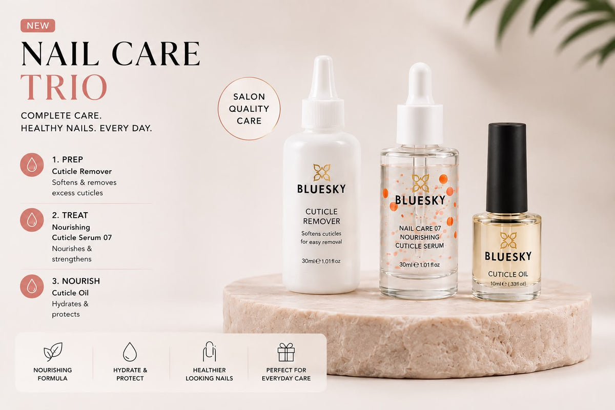Bluesky Gel Polish Nail Care Trio –  3 Bottles Collection | Australia Stock