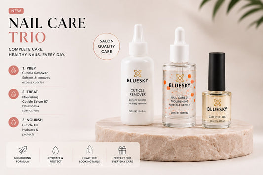 Bluesky Gel Polish Nail Care Trio –  3 Bottles Collection | Australia Stock